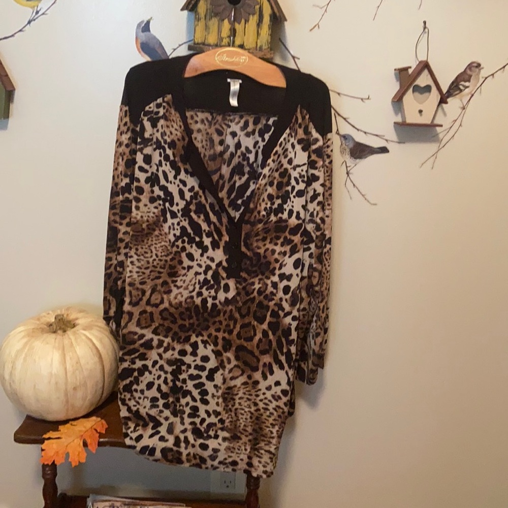 Plus Animal Print Top 3X